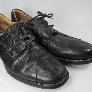 Johnston & Murphy 20-7222 Bicycle Toe Black Leather Shoes Mens Size 8.5 M
